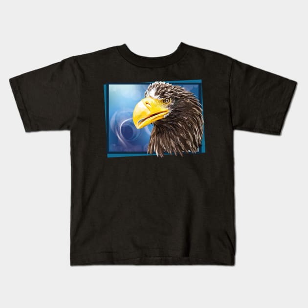 giant eagle Kids T-Shirt by obscurite